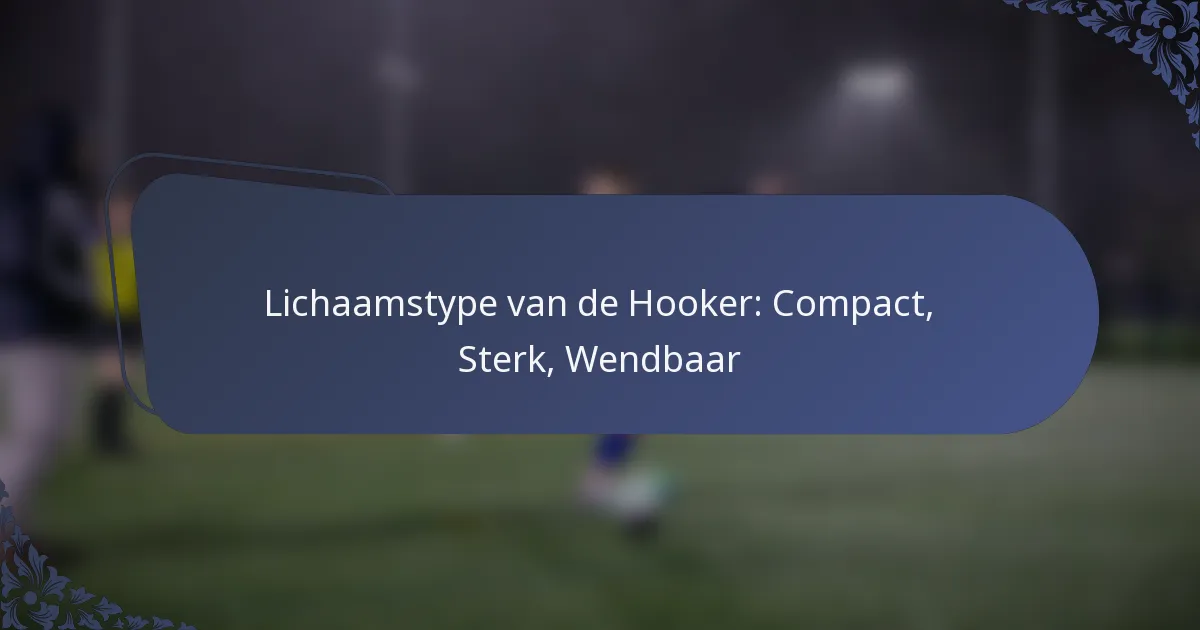 Lichaamstype van de Hooker: Compact, Sterk, Wendbaar