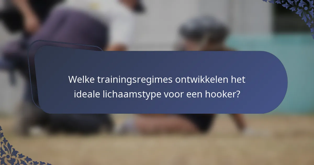Welke trainingsregimes ontwikkelen het ideale lichaamstype voor een hooker?